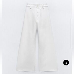 Marine Straight High-Waisted White Jeans